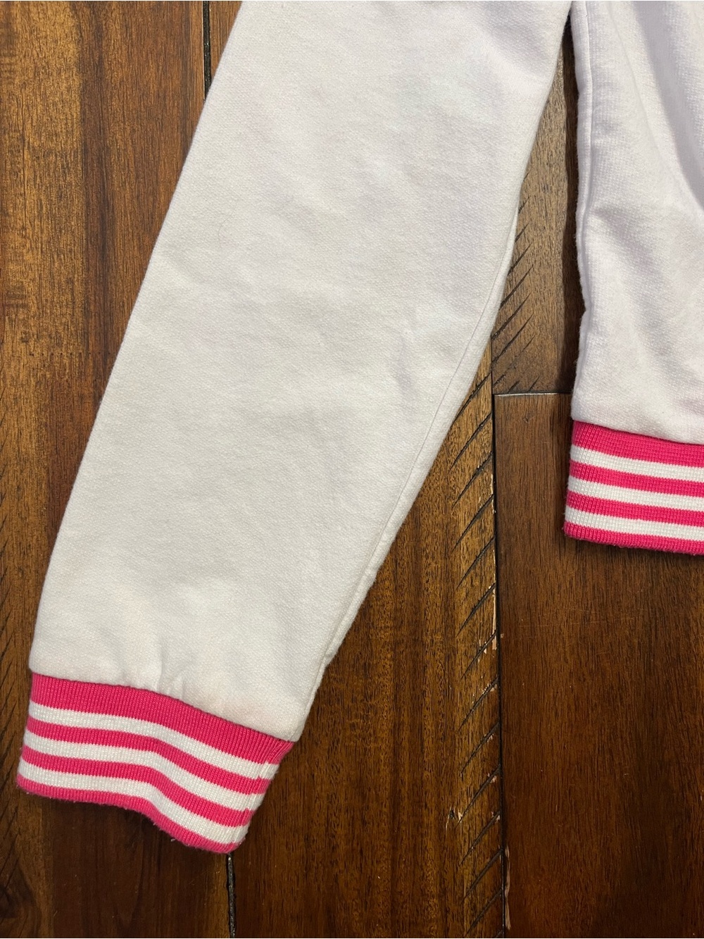 Barbie White Varsity Jacket with Pink Trim and Black Lettering - Picture 11 of 12
